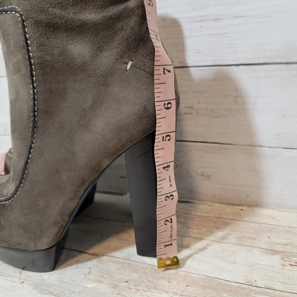 Costume National platform boots in grey suede - Picture 2 of 12